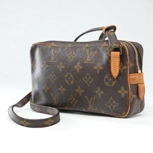 LOUIS VUITTON LV Monogram MARLY Bandouliere Shoulder Bag Vintage Brown